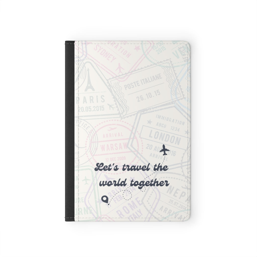 Let's Travel the World Together Passport Cover - thecruisenavigator.com