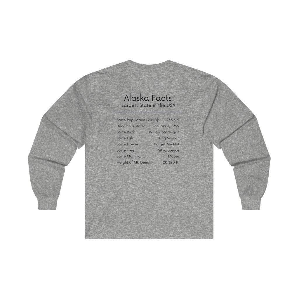 Alaska Facts Unisex Long Sleeve T-Shirt - thecruisenavigator.com