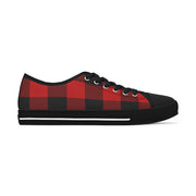 Women's Alaska Plaid Low Top Sneakers - thecruisenavigator.com