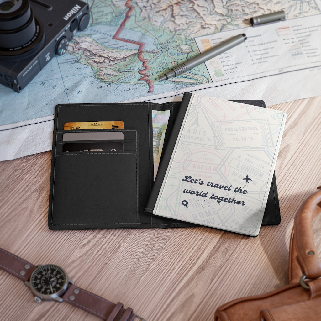 Let's Travel the World Together Passport Cover - thecruisenavigator.com